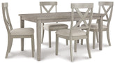 Diamond Furniture - Ashley Furniture - Parellen Dining Table and 4 Chairs - Dining Table and 4 Chairs - D291D1