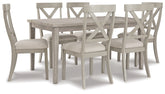 Diamond Furniture - Ashley Furniture - Parellen Dining Table and 6 Chairs - Dining Table and 6 Chairs - D291D6