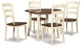 Diamond Furniture - Ashley Furniture - Woodanville Dining Table with 4 Chairs - Dining Table with 4 Chairs - D335D3