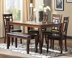 Diamond Furniture - Ashley Furniture - Bennox Dining Table and Chairs with Bench (Set of 6) - Dining Room Table Set (6/CN) - D384-325