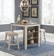 Diamond Furniture - Ashley Furniture - Skempton Counter Height Dining Table and Bar Stools (Set of 3) - RECT DRM Counter TBL Set(3/CN) - D394-113