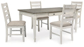 Diamond Furniture - Ashley Furniture - Skempton Dining Table and 4 Chairs - Dining Table and 4 Chairs - D394D4