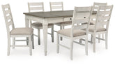 Diamond Furniture - Ashley Furniture - Skempton Dining Table and 6 Chairs - Dining Table and 6 Chairs - D394D7