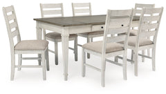 Diamond Furniture - Ashley Furniture - Skempton Dining Table and 6 Chairs - Dining Table and 6 Chairs - D394D7