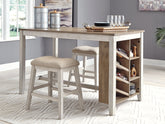 Diamond Furniture - Ashley Furniture - Skempton Counter Height Dining Table - RECT Counter Table w/Storage - D394-32