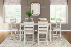 Diamond Furniture - Ashley Furniture - Skempton Counter Height Dining Table and Bar Stools (Set of 7) - RECT DRM Counter TBL Set(7/CN) - D394-423