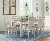 Diamond Furniture - Ashley Furniture - Skempton Dining Table and Chairs (Set of 7) - Dining Room Table Set (7/CN) - D394-425