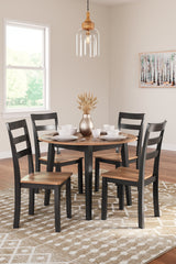 Diamond Furniture - Ashley Furniture - Gesthaven Dining Table and 4 Chairs - Dining Table and 4 Chairs - D396D1