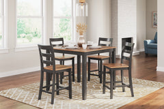 Diamond Furniture - Ashley Furniture - Gesthaven Counter Height Dining Table and 4 Barstools (Set of 5) - DRM Counter Table Set (5/CN) - D396-223