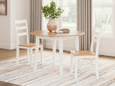 Diamond Furniture - Ashley Furniture - Gesthaven Dining Table and 2 Chairs - Dining Table and 2 Chairs - D398D4