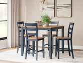 Diamond Furniture - Ashley Furniture - Gesthaven Counter Height Dining Table and 4 Barstools (Set of 5) - DRM Counter Table Set (5/CN) - D399-223