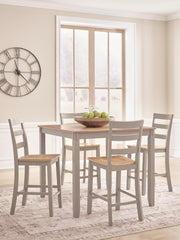 Diamond Furniture - Ashley Furniture - Harperfeld Counter Height Dining Table and 4 Counter Stools - DRM Counter Table Set (5/CN) - PCD403-223