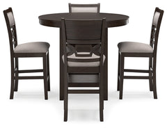 Langwest Counter Height Dining Table and 4 Barstools (Set of 5)
