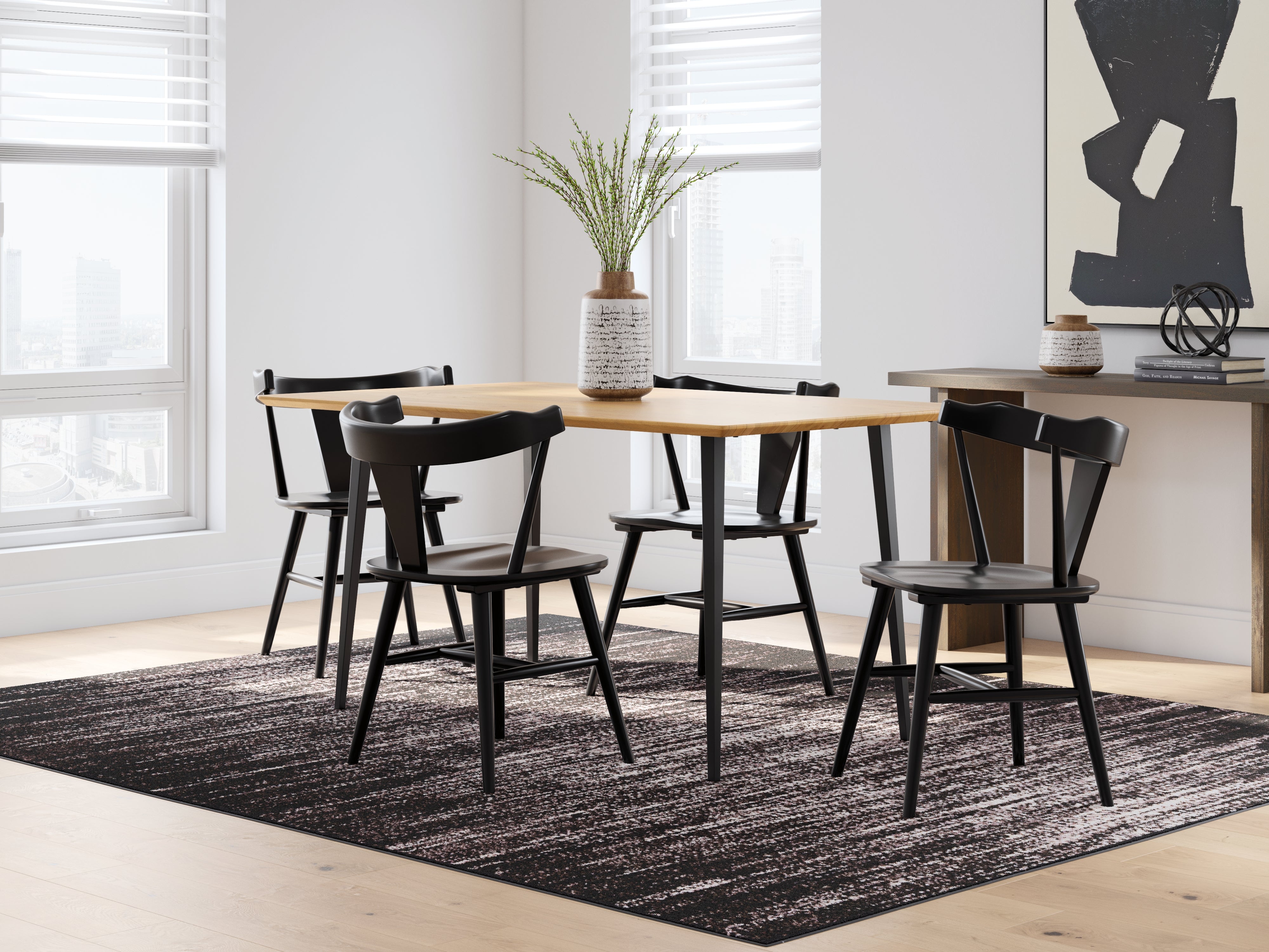 Diamond Furniture - Ashley Furniture - Gretlynn Dining Table and 4 Chairs - Dining Table and 4 Chairs - D501D3