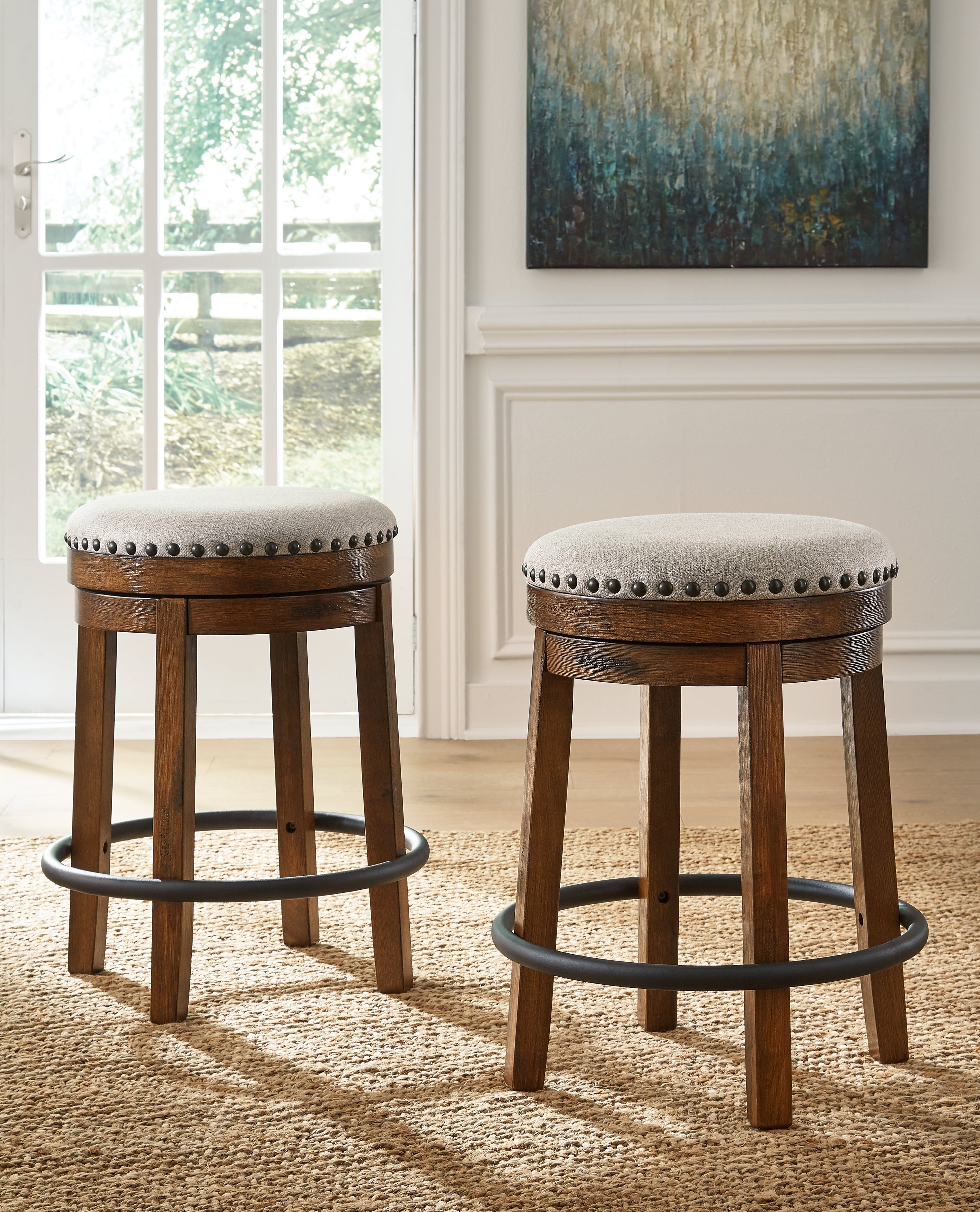 Diamond Furniture - Ashley Furniture - Valebeck Counter Height Barstool (Set of 2) - Counter Height Barstool (Set of 2) - D546-124X2