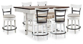 Diamond Furniture - Ashley Furniture - Valebeck Counter Height Dining Table and 6 Chairs - Counter Height Dining Table and 6 Chairs - D546D35