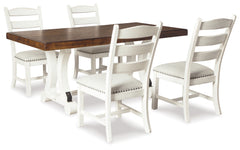 Diamond Furniture - Ashley Furniture - Valebeck Dining Table and 4 Chairs - Dining Table and 4 Chairs - D546D2