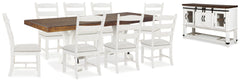 Diamond Furniture - Ashley Furniture - Valebeck Dining Table and 8 Chairs with Server - Dining Table and 8 Chairs with Server - D546D12