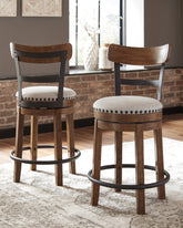 Diamond Furniture - Ashley Furniture - Valebeck Counter Height Bar Stool - UPH Swivel Barstool (1/CN) - D546-424