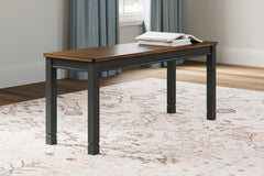 Diamond Furniture - Ashley Furniture - Owingsville Dining Bench - Large Dining Room Bench - D580-00