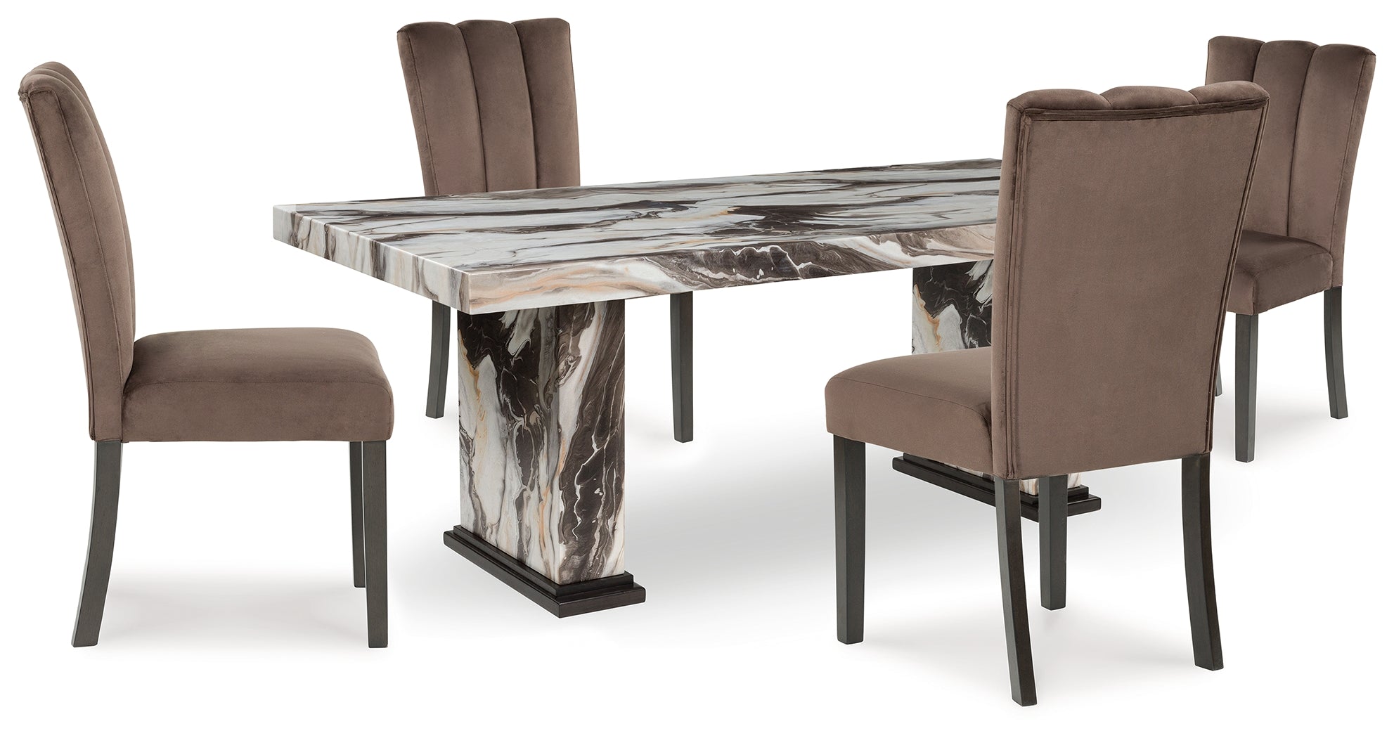 Diamond Furniture - Ashley Furniture - Jeshina Dining Table and 4 Chairs - Dining Table and 4 Chairs - PCD581D2