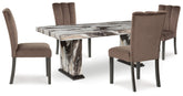 Diamond Furniture - Ashley Furniture - Jeshina Dining Table and 4 Chairs - Dining Table and 4 Chairs - PCD581D2