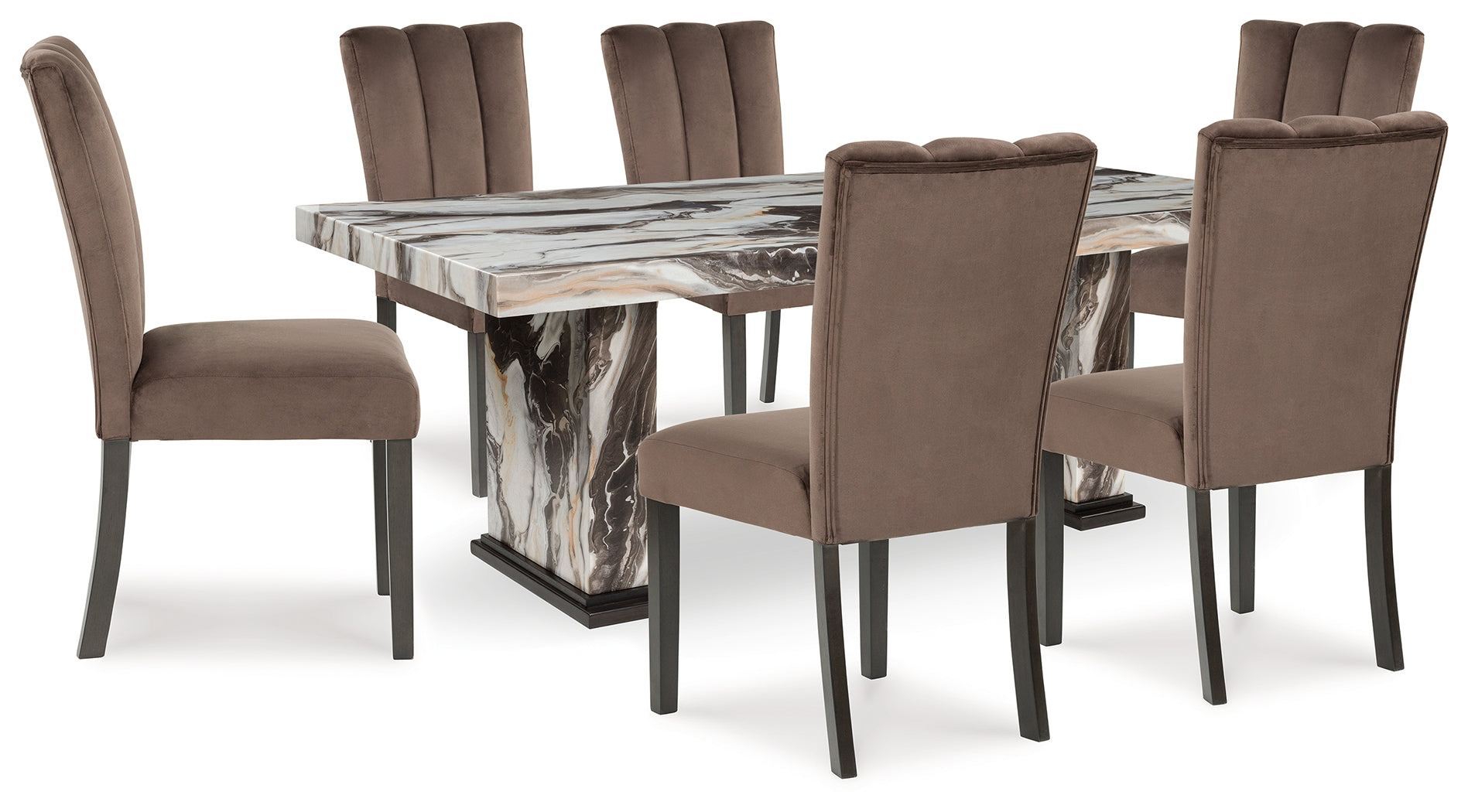 Diamond Furniture - Ashley Furniture - Jeshina Dining Table and 6 Chairs - Dining Table and 6 Chairs - PCD581D5