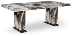 Diamond Furniture - Ashley Furniture - Jeshina Dining Table - Dining Table / Dark Brown/Beige - PCD581D4