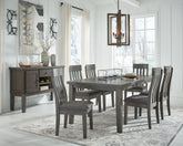 Diamond Furniture - Ashley Furniture - Hallanden Dining Table, 6 Chairs and Server - Dining Table, 6 Chairs and Server - D589D5
