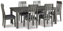 Diamond Furniture - Ashley Furniture - Hallanden Dining Table and 6 Chairs - Dining Table and 6 Chairs - D589D6