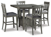 Diamond Furniture - Ashley Furniture - Hallanden Counter Height Dining Table and 4 Barstools - Counter Height Dining Table and 4 Barstools - D589D3