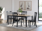 Diamond Furniture - Ashley Furniture - Brenkerton Dining Table and 4 Chairs - Dining Table and 4 Chairs - PCD591D1
