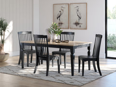 Diamond Furniture - Ashley Furniture - Brenkerton Dining Table and 4 Chairs - Dining Table and 4 Chairs - PCD591D1