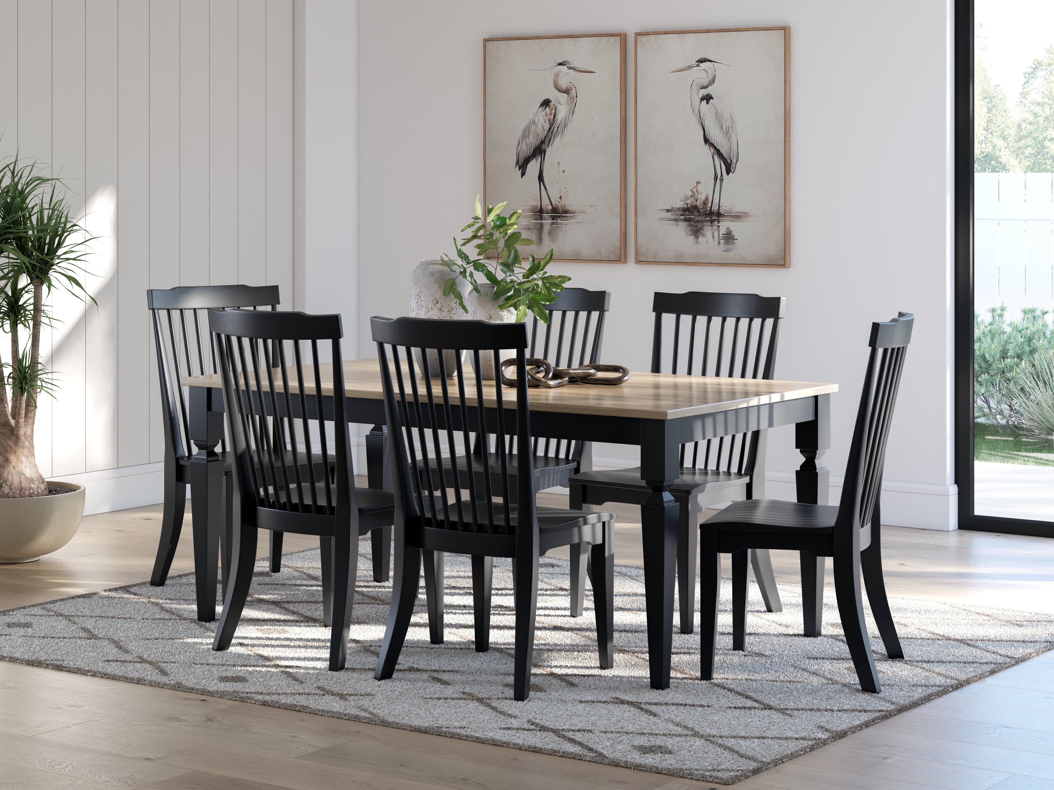 Diamond Furniture - Ashley Furniture - Brenkerton Dining Table and 6 Chairs - Dining Table and 6 Chairs - PCD591D2