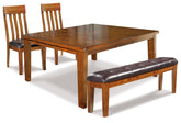 Diamond Furniture - Ashley Furniture - Ralene Dining Table and 2 Chairs and Bench - Dining Table and 2 Chairs and Bench - D594D8