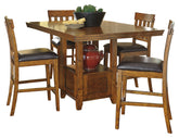 Diamond Furniture - Ashley Furniture - Ralene Counter Height Dining Table and 4 Barstools - Counter Height Dining Table and 4 Barstools - D594D1