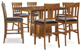 Diamond Furniture - Ashley Furniture - Ralene Counter Height Dining Table and 6 Barstools - Counter Height Dining Table and 6 Barstools - D594D5