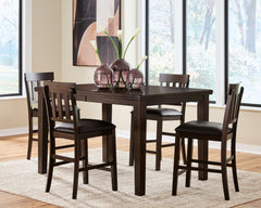 Diamond Furniture - Ashley Furniture - Haddigan Counter Height Dining Table and 4 Barstools - Counter Height Dining Table and 4 Barstools - D596D9