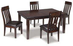 Diamond Furniture - Ashley Furniture - Haddigan Dining Table and 4 Chairs - Dining Table and 4 Chairs - D596D1