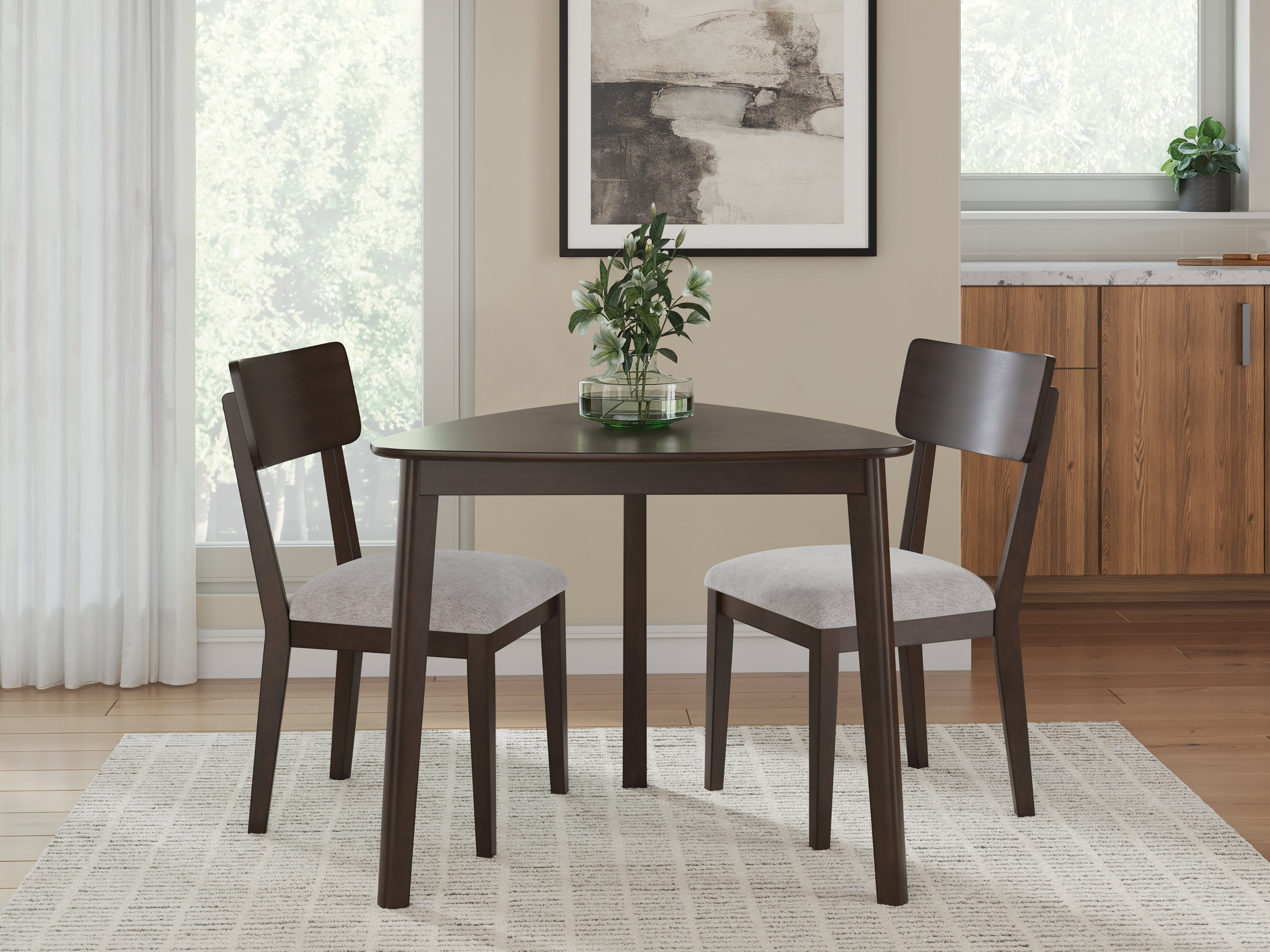 Diamond Furniture - Ashley Furniture - Mallenette Dining Table and 2 Chairs - Dining Table and 2 Chairs - PCD607D1