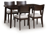 Diamond Furniture - Ashley Furniture - Mallenette Dining Table and 4 Chairs (Set of 5) - Dining Room Table Set (5/CN) - PCD607-225
