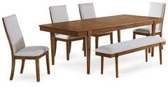Diamond Furniture - Ashley Furniture - Lyncott Extension Dining Table, 4 Chairs and Bench - Extension Dining Table, 4 Chairs and Bench - D615D5