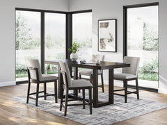 Diamond Furniture - Ashley Furniture - Neymorton Counter Height Dining Table and 4 Barstools - Counter Height Dining Table and 4 Barstools - D618D5