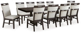 Diamond Furniture - Ashley Furniture - Neymorton Dining Table and 10 Chairs - Dining Table and 10 Chairs - D618D4