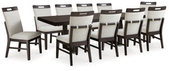 Diamond Furniture - Ashley Furniture - Neymorton Dining Table and 10 Chairs - Dining Table and 10 Chairs - D618D4