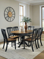 Diamond Furniture - Ashley Furniture - Clorazi Extension Dining Table and 6 Chairs - Extension Dining Table and 6 Chairs - PCD619D3