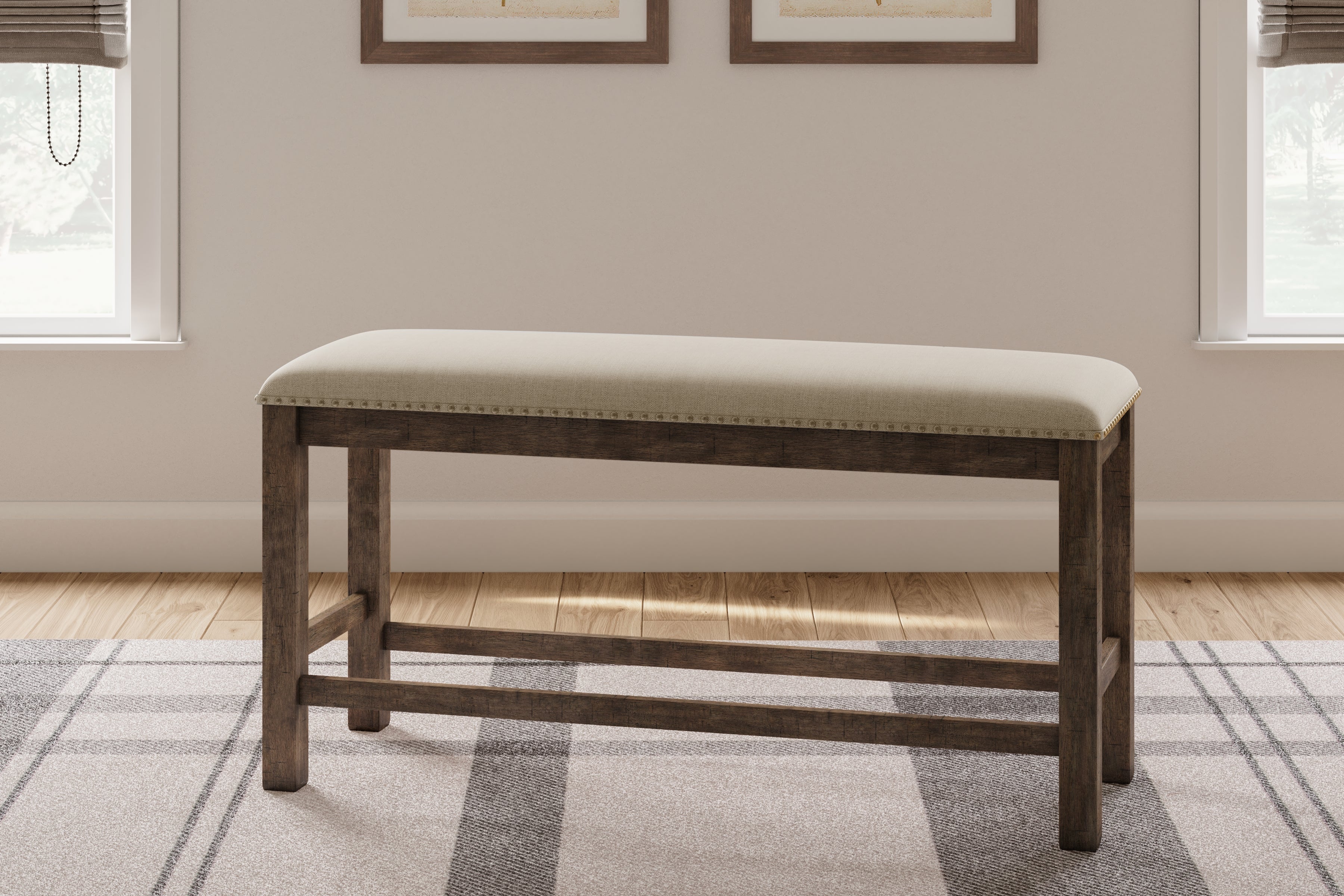 Diamond Furniture - Ashley Furniture - Moriville Counter Height Dining Bench - Double UPH Bench (1/CN) - D631-09