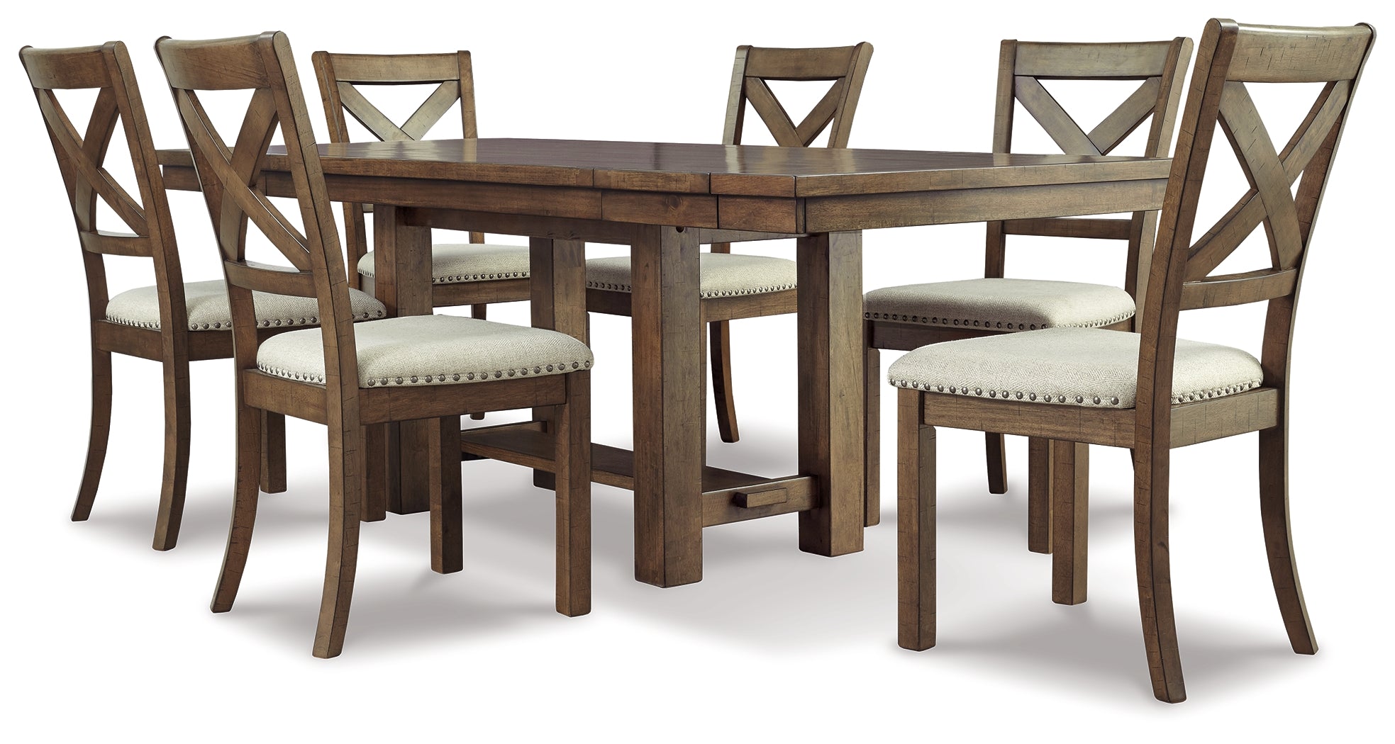 Diamond Furniture - Ashley Furniture - Moriville Dining Table and 6 Chairs - Dining Table and 6 Chairs - D631D11