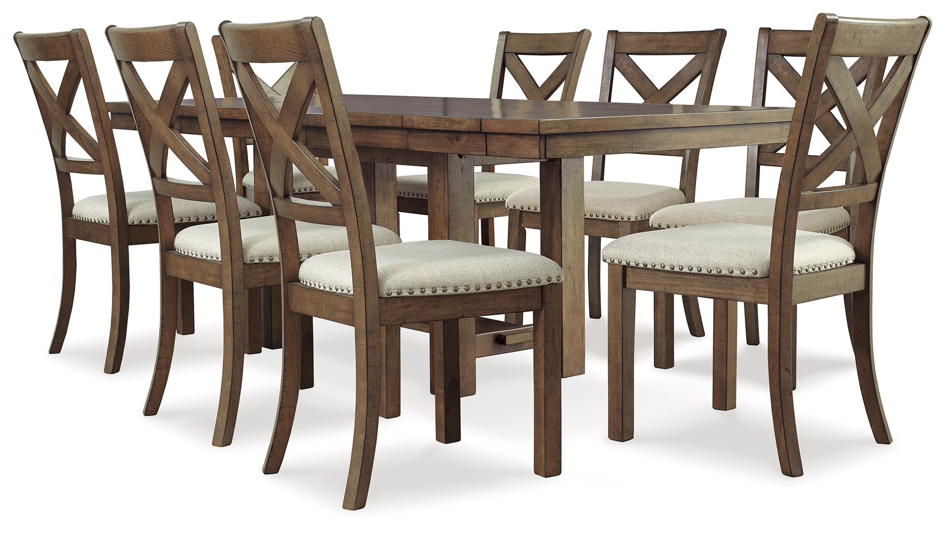 Diamond Furniture - Ashley Furniture - Moriville Dining Table and 8 Chairs - Dining Table and 8 Chairs - D631D13