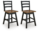 Diamond Furniture - Ashley Furniture - Wildenauer Counter Height Barstool (Set of 2) - Counter Height Barstool (Set of 2) - D634-224X2